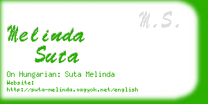 melinda suta business card